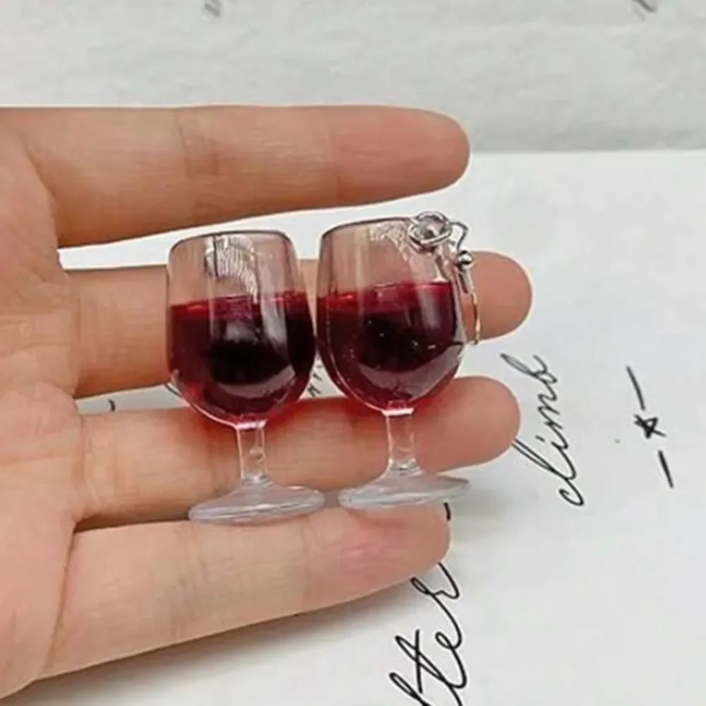 3for$20 1 Pair Wine Glass Design Creative Dangle Earrings Elegant Leisure